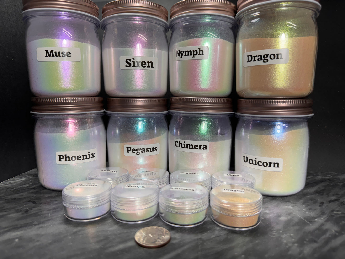 Enchanted series of 8 Ghost Colorshift Chrome PIGMENTS