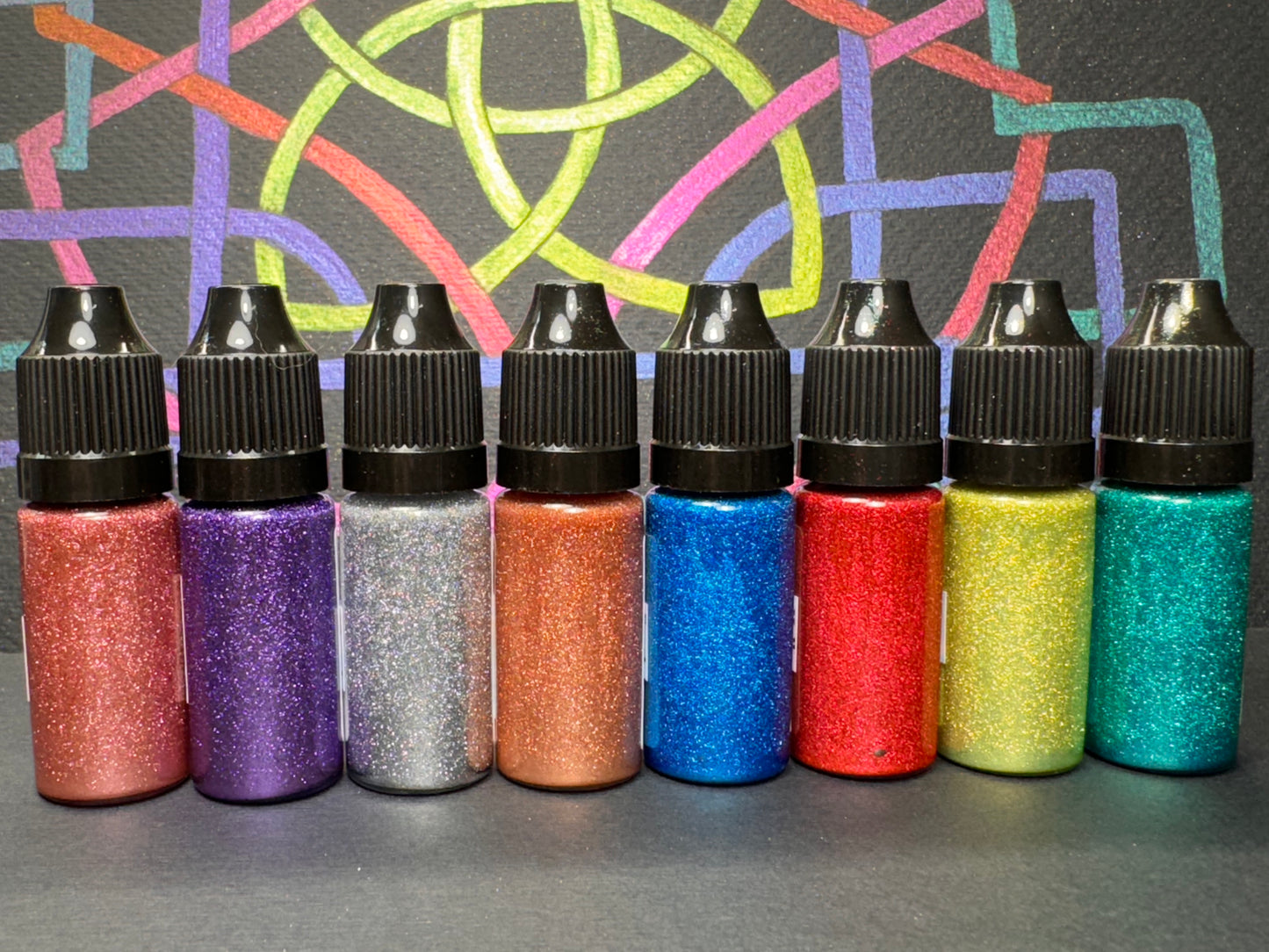 HOLIDAZE 8-Piece Mirror Chrome Alcohol Ink Set, Art Inks