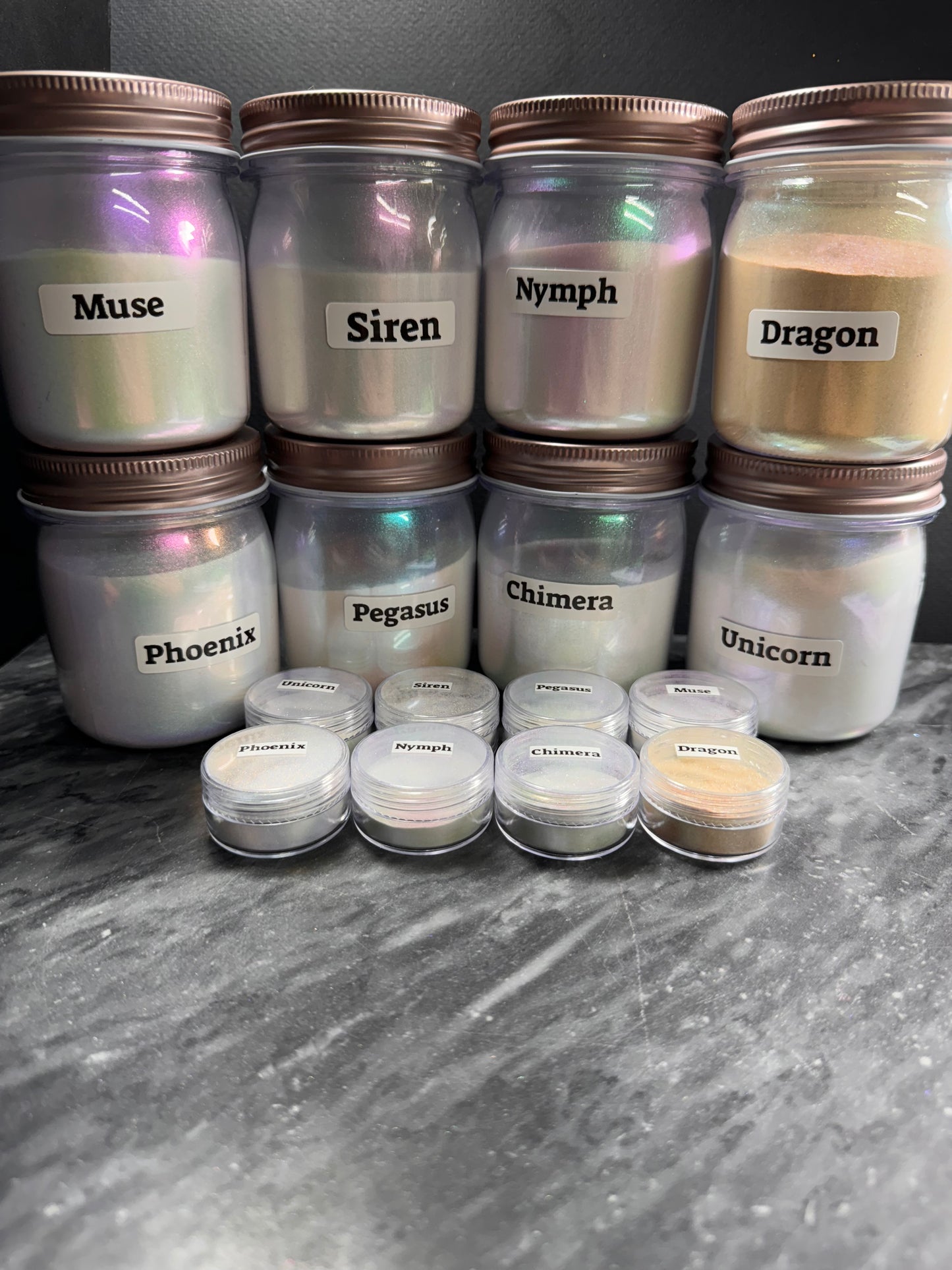 Enchanted series of 8 Ghost Colorshift Chrome PIGMENTS