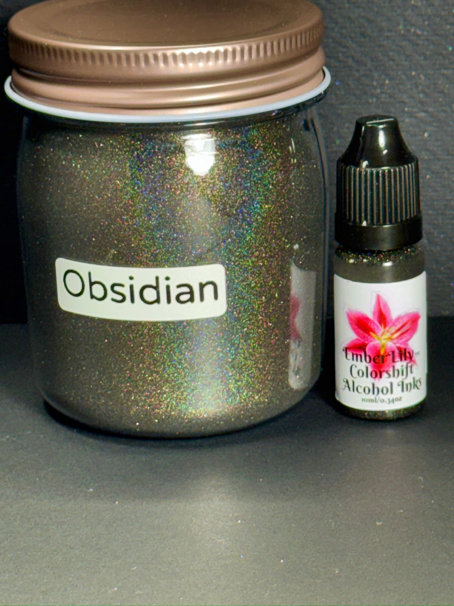 GEMS Inks is a series of Vivid Intense Laser Holographic Inks for Epoxy Resin Arts Crafts, alcohol ink art