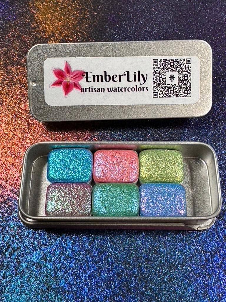 UNTANGLING limited series of colorshifting handmade watercolors