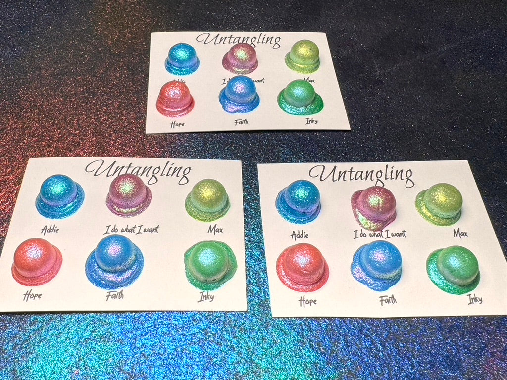 UNTANGLING limited series of colorshifting handmade watercolors