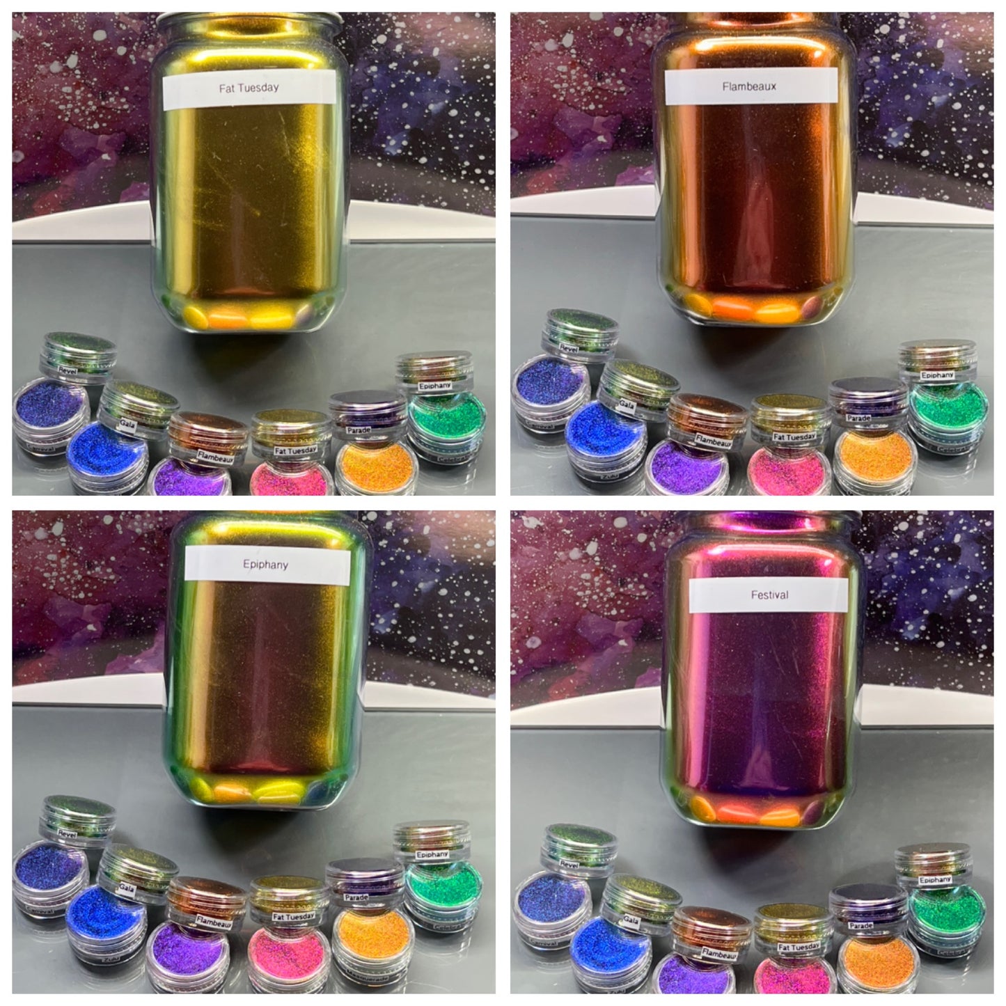 Mardi Gras PIGMENTS Vivid Intense Colorshift Pigments