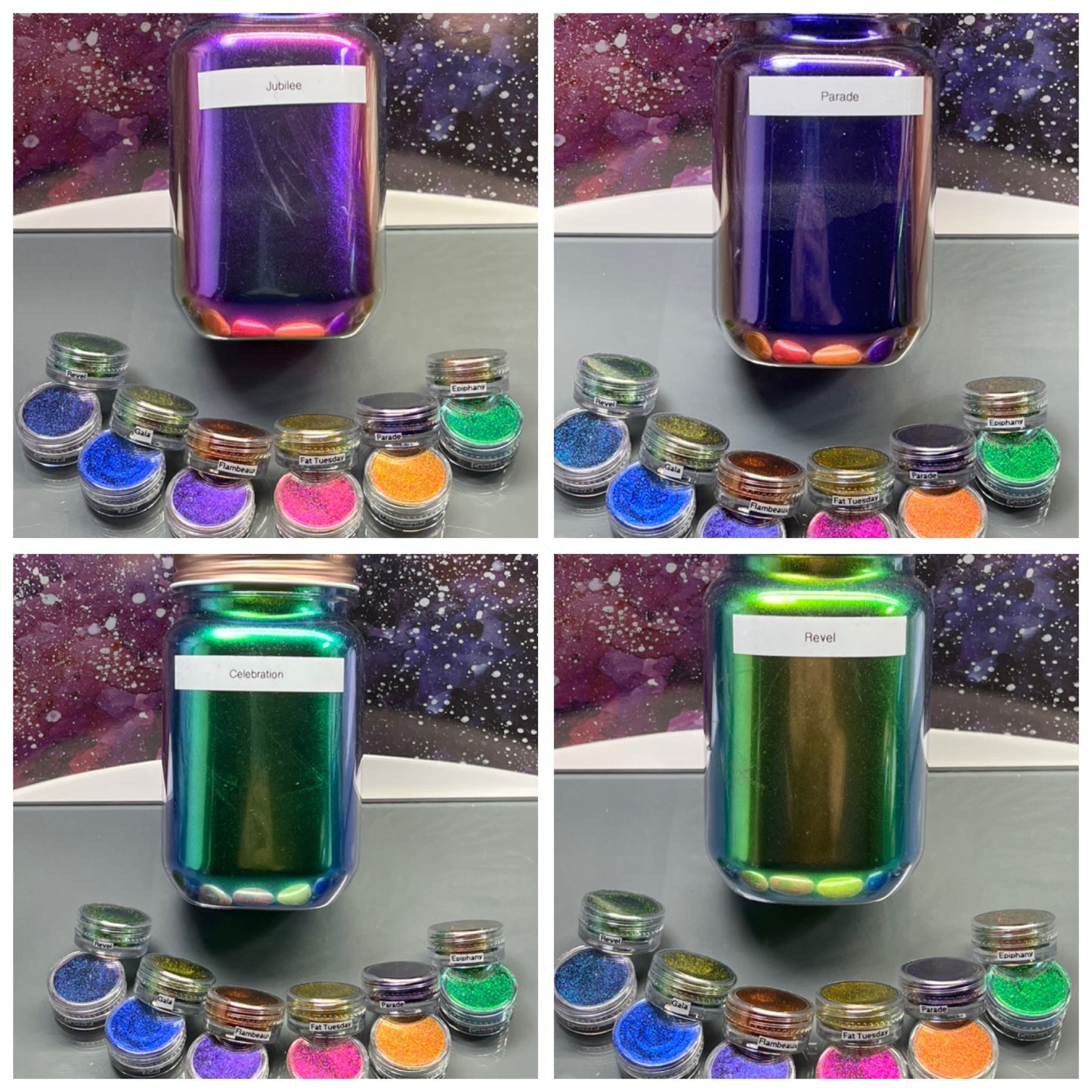 Mardi Gras PIGMENTS Vivid Intense Colorshift Pigments