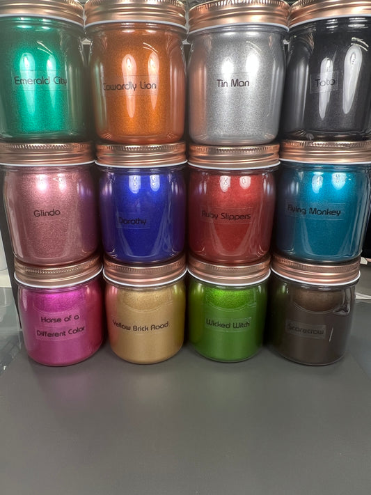 Wonderful Wizard of Oz PIGMENTS 12 highly pigmented Mirror Chrome Cosmetic Grade use in Epoxy Resin Watercolors Nails Acrylic