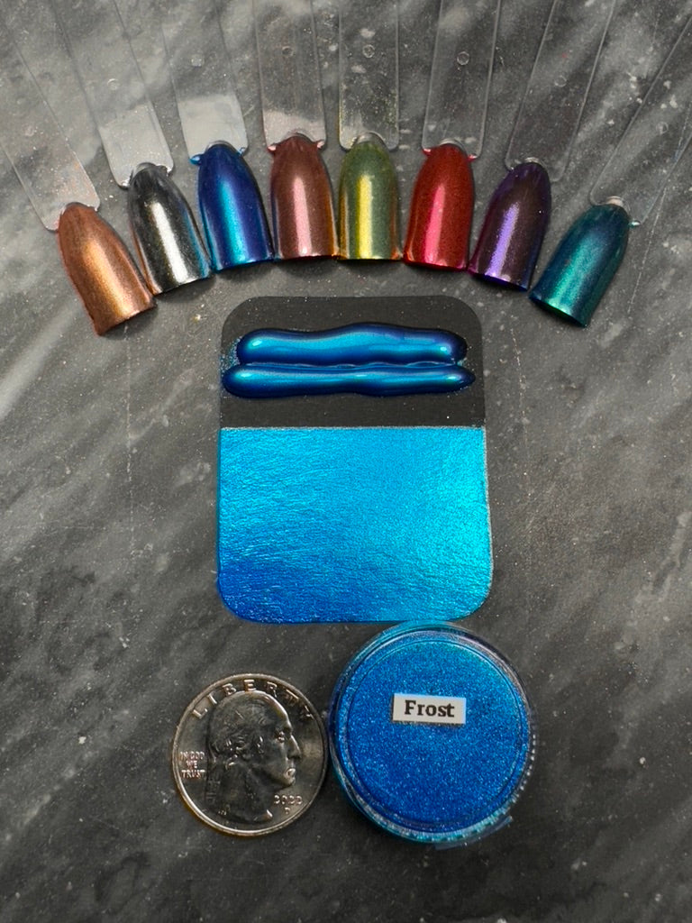 HOLIDAZE Series PIGMENTS of 8 highly pigmented Mirror Chrome Cosmetic Grade use in Epoxy Resin Soaps Watercolors Make Up Eyes Nails Acrylic