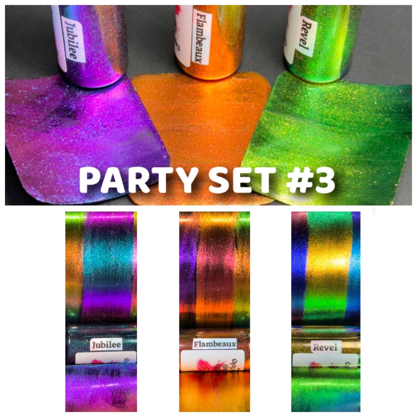 Mardi Gras ALCOHOL INKS Hypershift Chrome Colorshifts