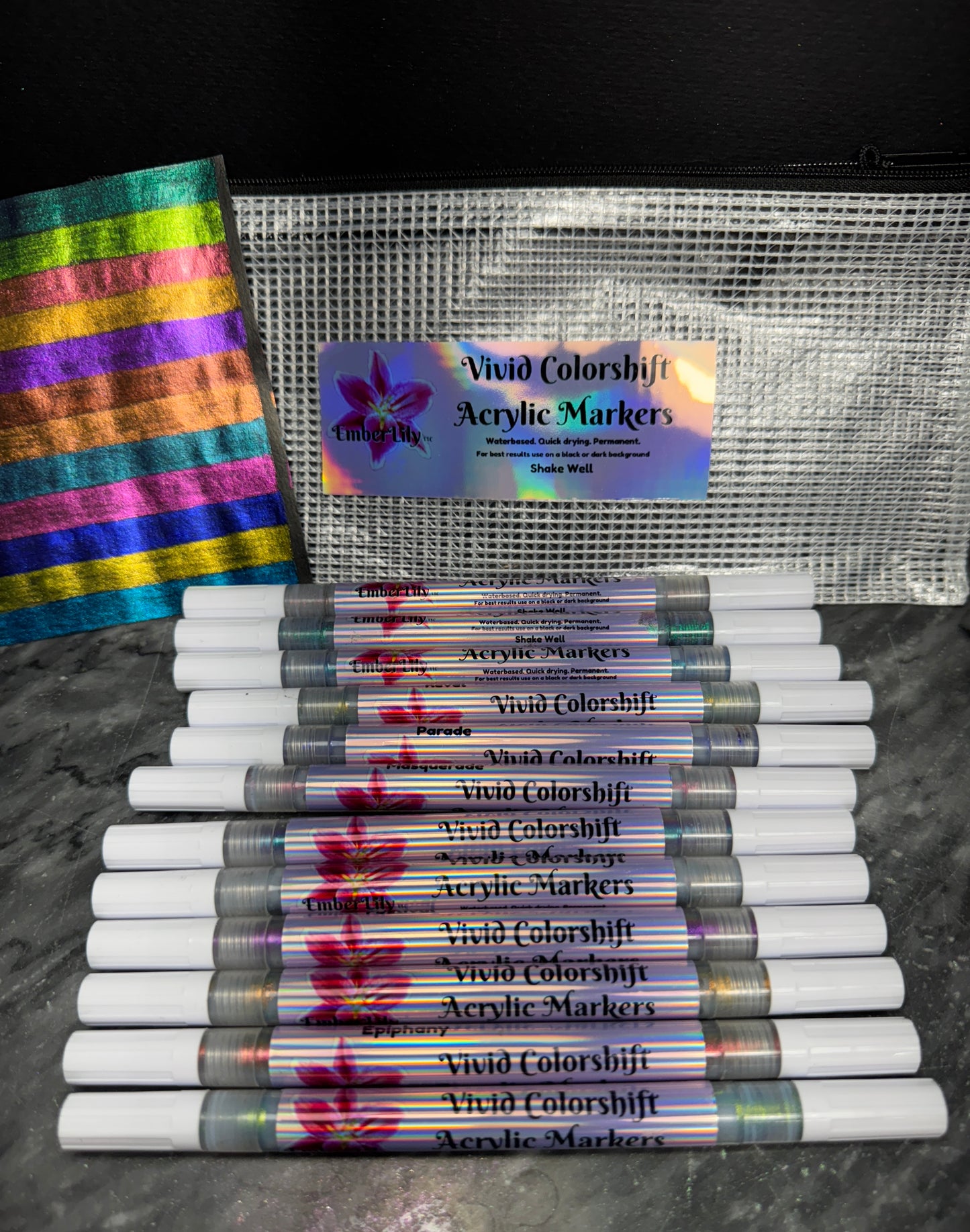 Vivid Colorshift Acrylic Markers (Set of 12 Colors) Unique, nothing else like it, First of its Kind!!