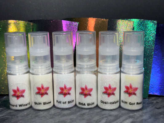 Little White Lies Ghost Colorshift Microfine Glitter sprayer set of 6 Supershifter Chrome Hypershift Chameleon sprayer