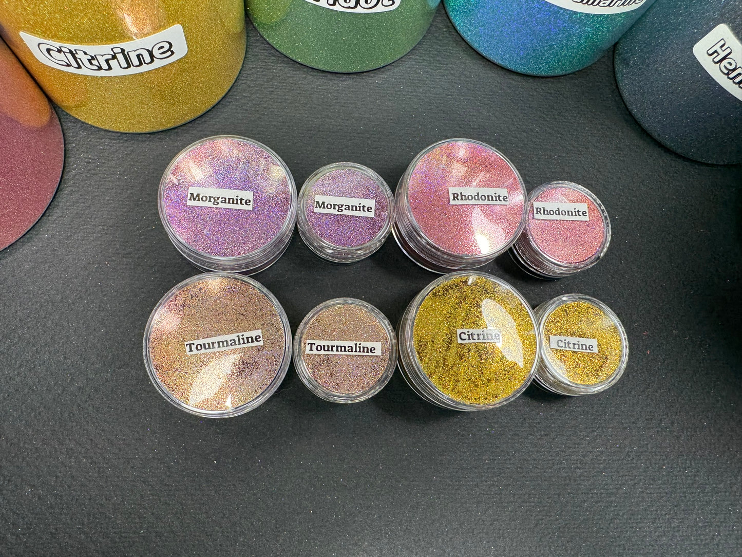 GEMS series of Vivid Intense Holographic PIGMENT powders