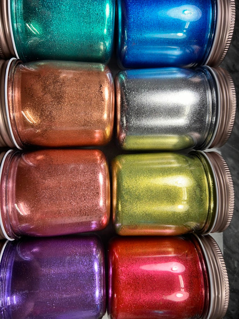 Holidaze Series of Mirror Chrome Watercolors with a Gorgeous Mirror-like Chrome Metallic Shine