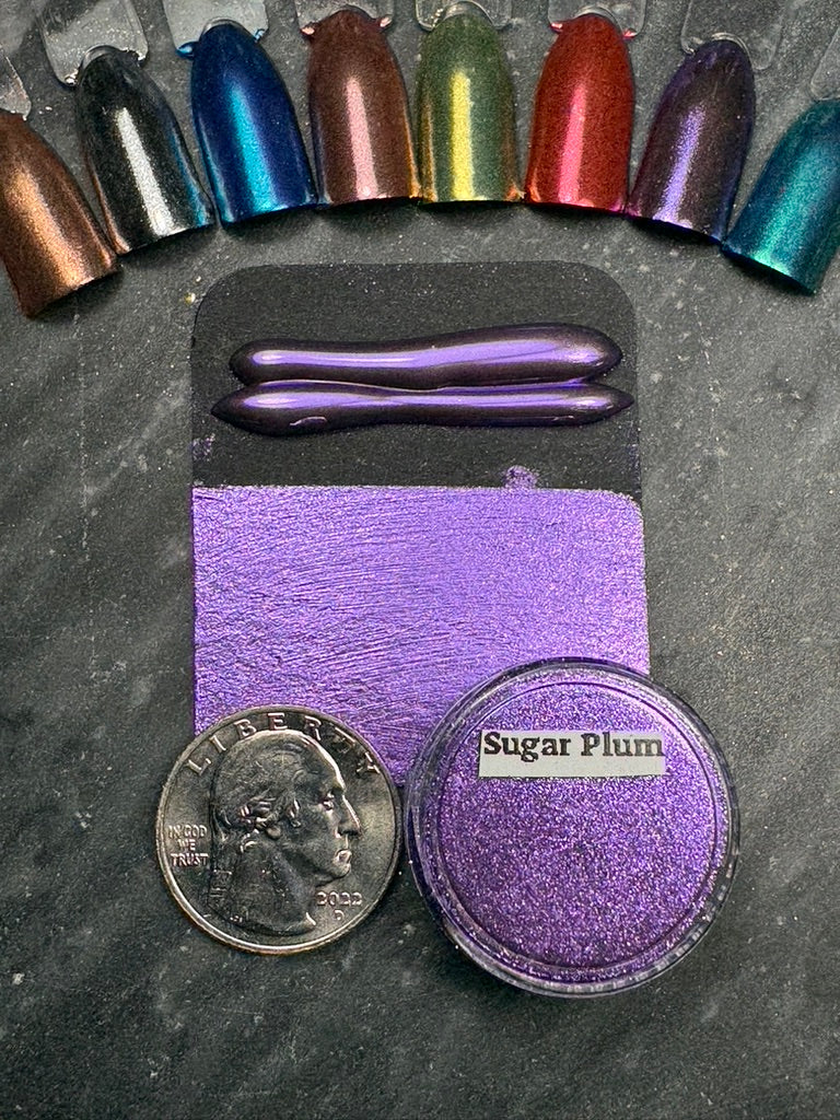 HOLIDAZE Series PIGMENTS of 8 highly pigmented Mirror Chrome Cosmetic Grade use in Epoxy Resin Soaps Watercolors Make Up Eyes Nails Acrylic