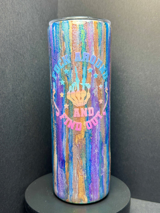 FAFO Pastel Colorshift Glow Tumbler