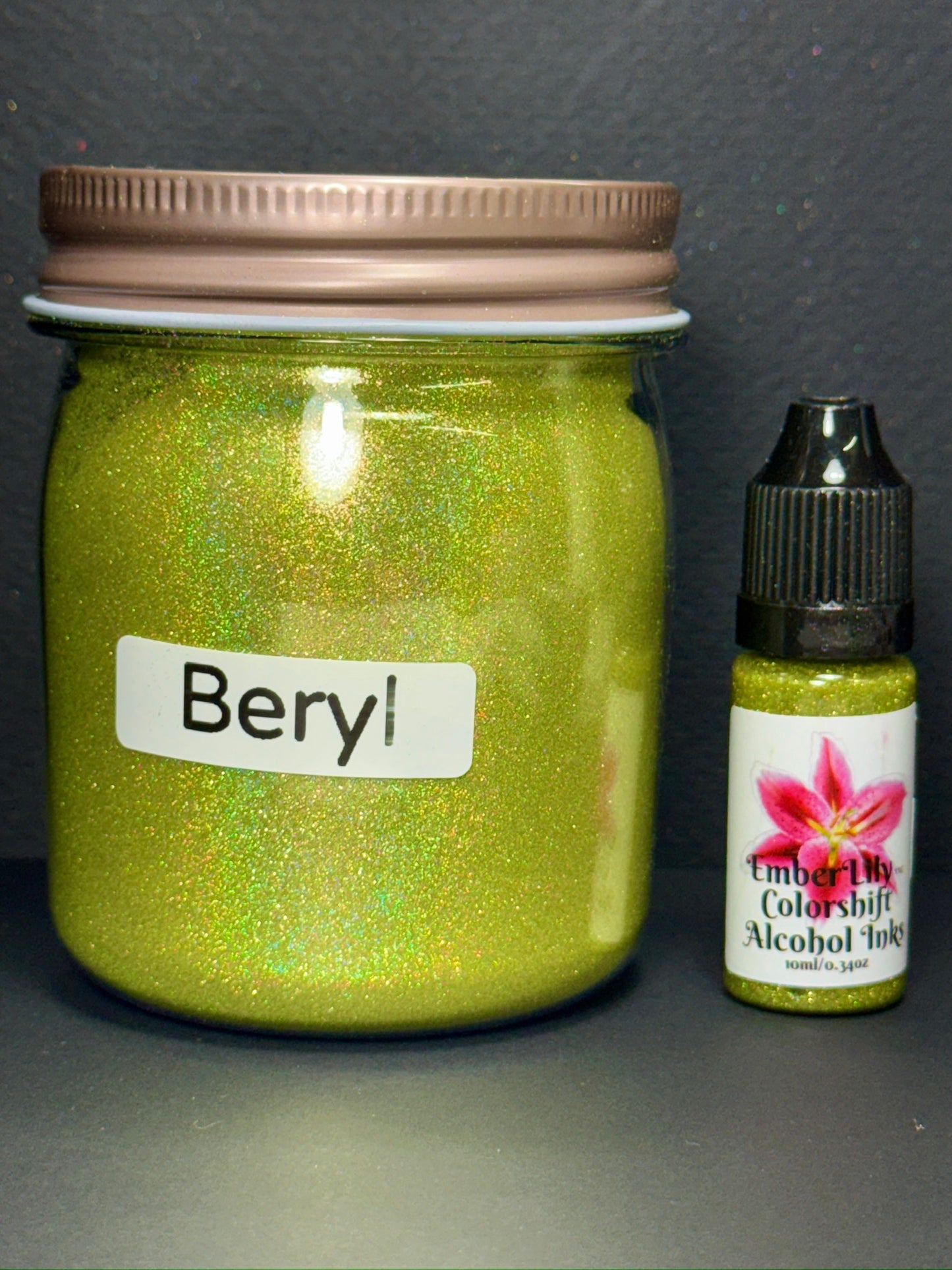 GEMS Inks is a series of Vivid Intense Laser Holographic Inks for Epoxy Resin Arts Crafts, alcohol ink art