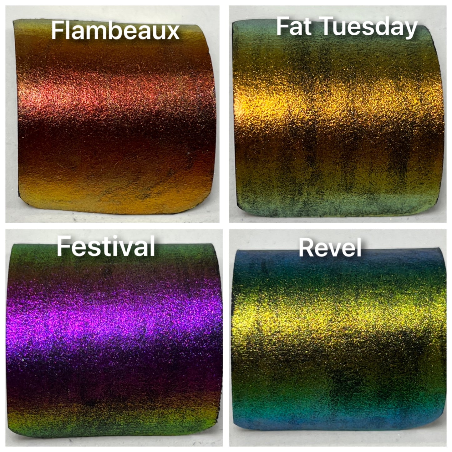 Mardi Gras! series of 12 Handmade Super Chrome Vivid Color Shift Artisan Watercolor Paint Set