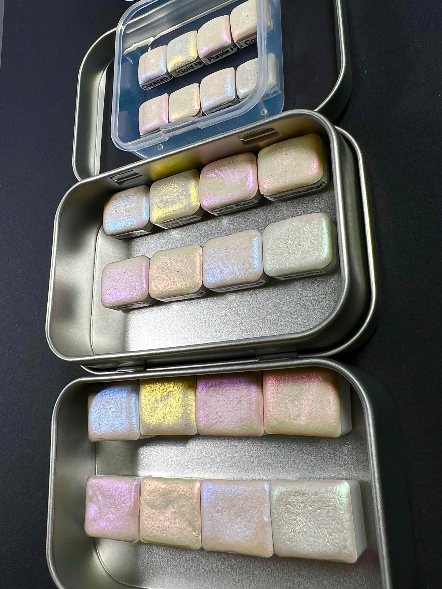 LIMITED EDITION- 8 Iridescent Shimmer Watercolor Set - Cocktail Set - Color Shift Colorshift