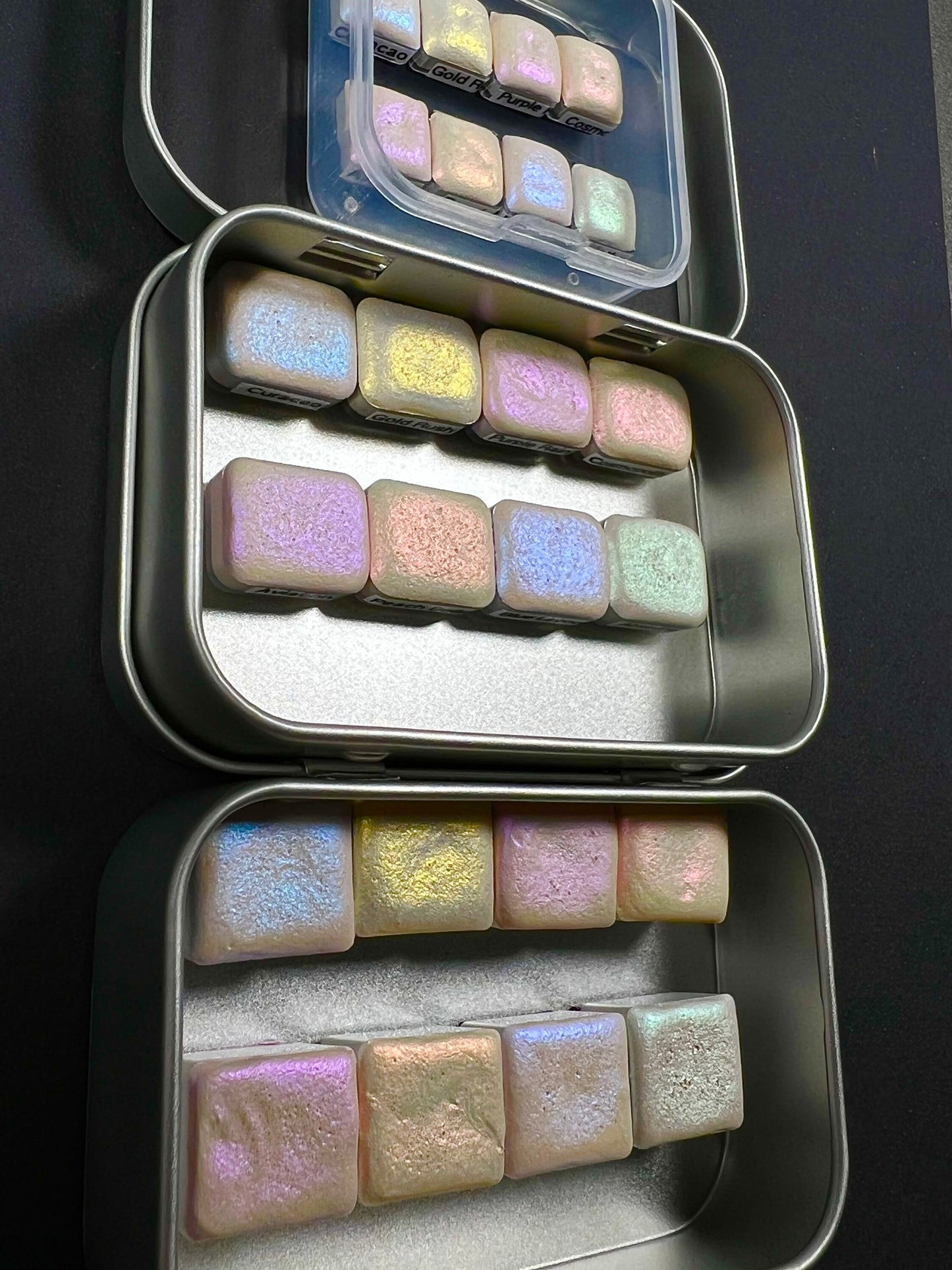 LIMITED EDITION- 8 Iridescent Shimmer Watercolor Set - Cocktail Set - Color Shift Colorshift