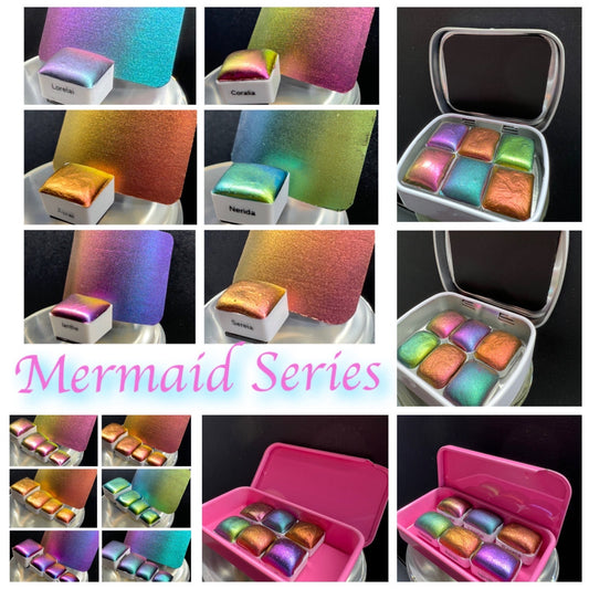 Mermaids Series of Supershifter Chrome Colorshift Watercolors Hypershift Chameleon Paint Value Set