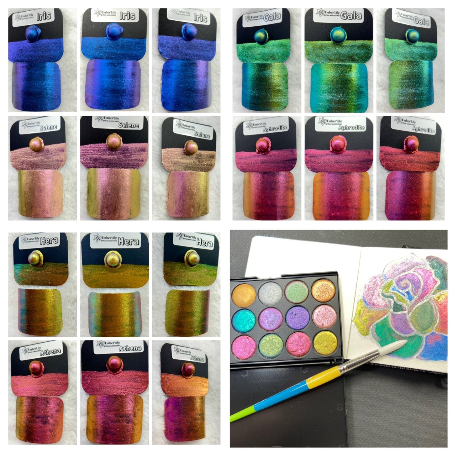 LIMITED EDITION Combo Set of 15 includes The GODDESS series colorshifts and 3 Best Seller HOLOs ~ Fairy Dust/Supernova/Gold Holo Watercolors