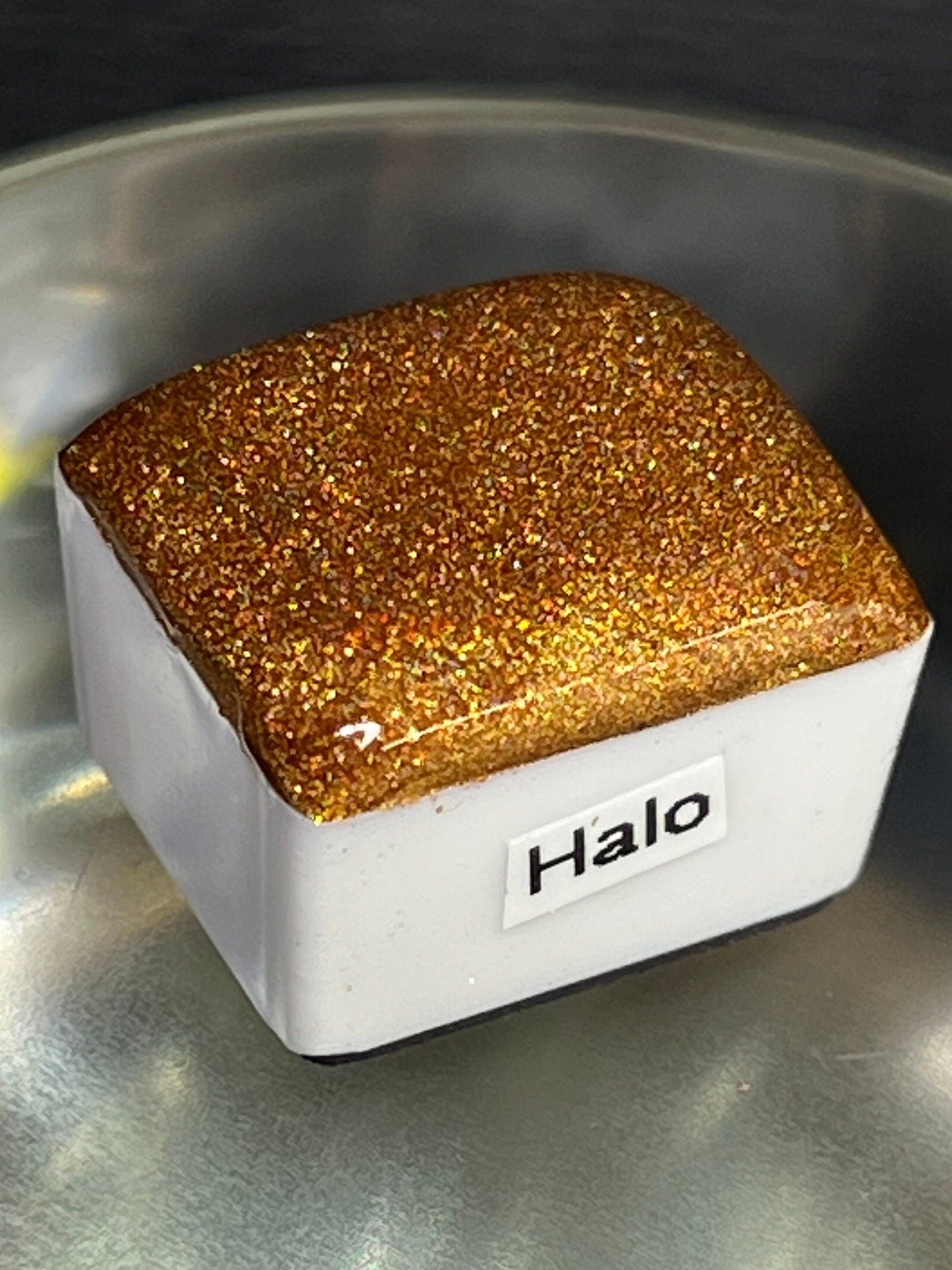 Halo an Extreme Gold Holographic watercolor for a  gold holographic paint explosion of color