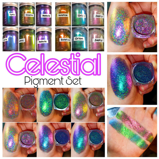 Celestial Series Pigments - Holographic Supershifter Chrome Colorshift Watercolors Paint Prismatic Hypershift Chameleon PIGMENTS