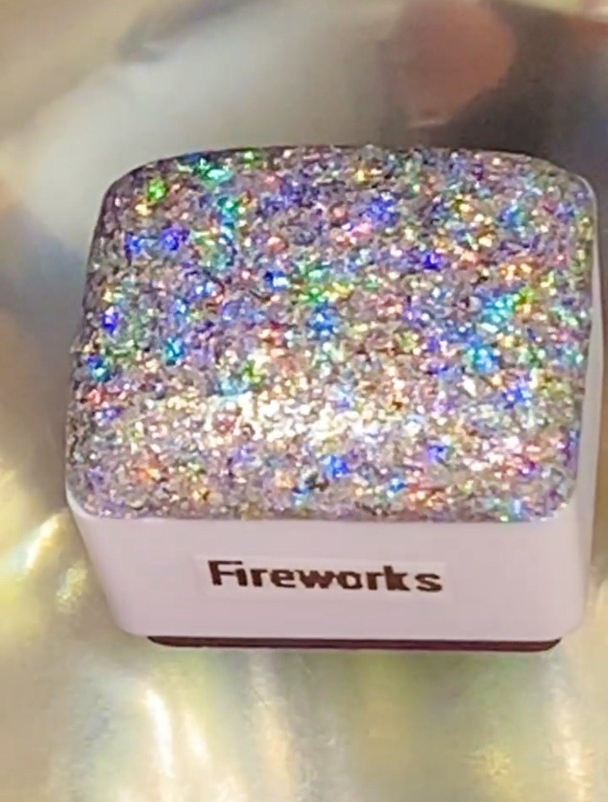 Fireworks is an EXPLOSION of Extreme Holographic Flake Handmade Artisan Watercolor Paint, Holo Metallic Shimmer Sparkle color explosion