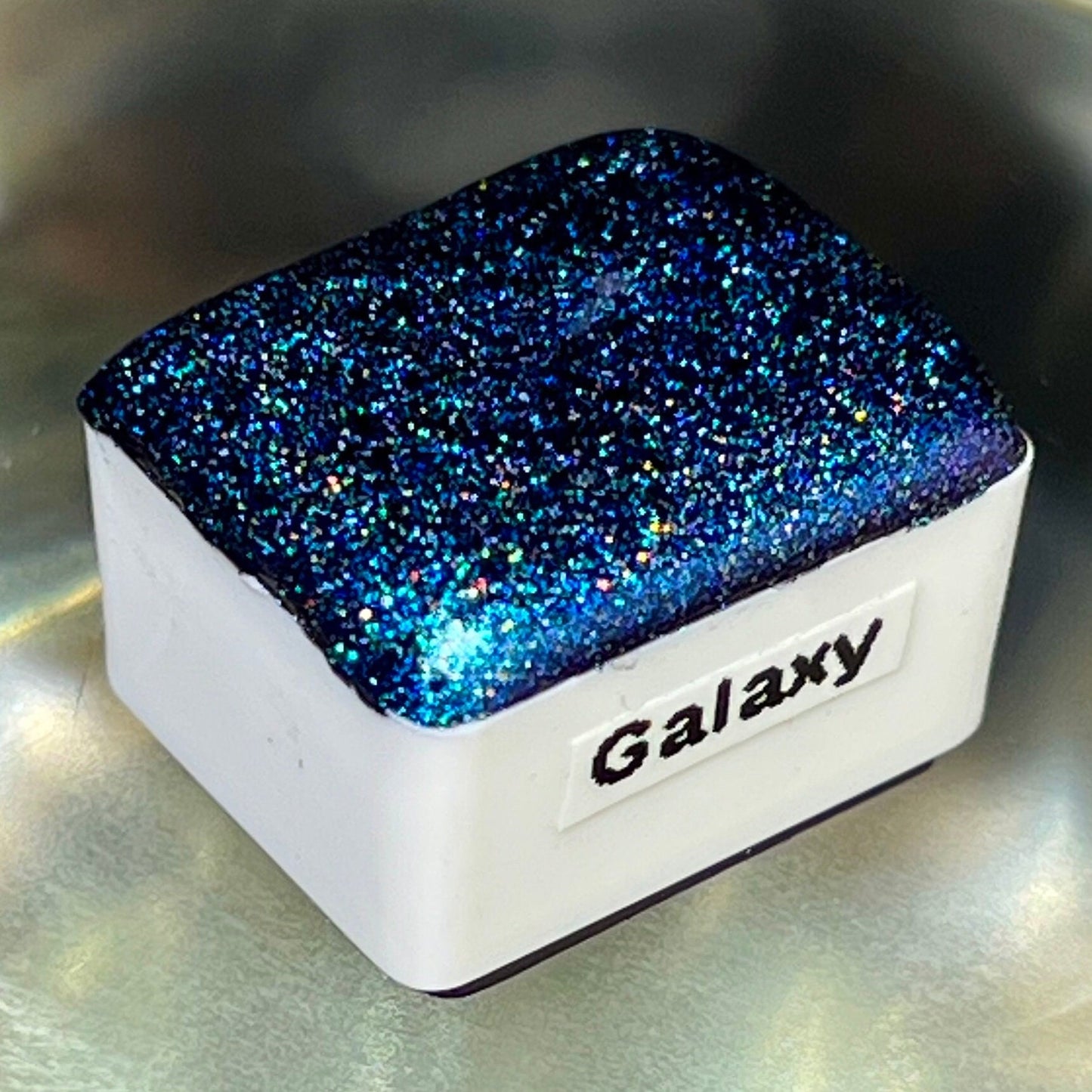 Galaxy Holographic Colorshifting chrome watercolor paint chrome navy holographic paint explosion of color