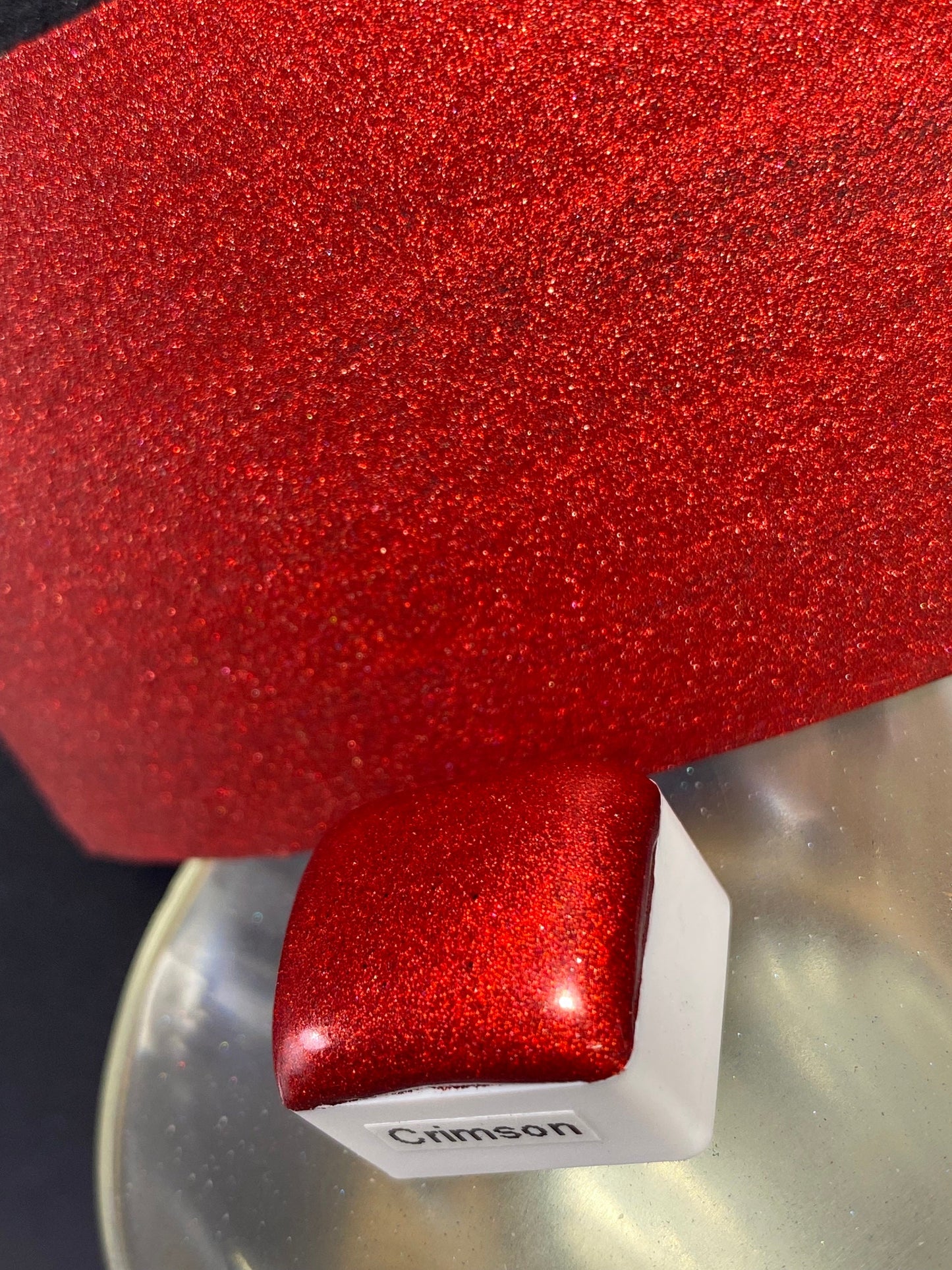 Crimson Red Holographic Colorshifting chrome watercolor paint chrome Red holographic paint explosion of color