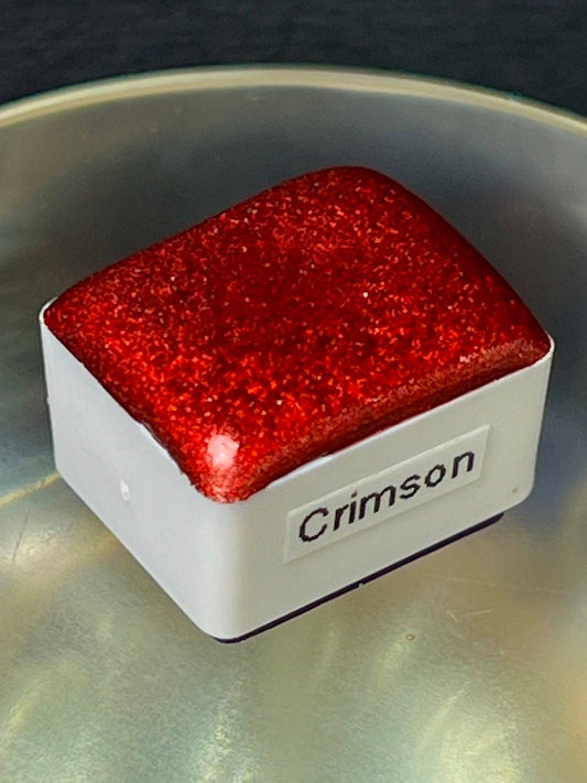 Crimson Red Holographic Colorshifting chrome watercolor paint chrome Red holographic paint explosion of color