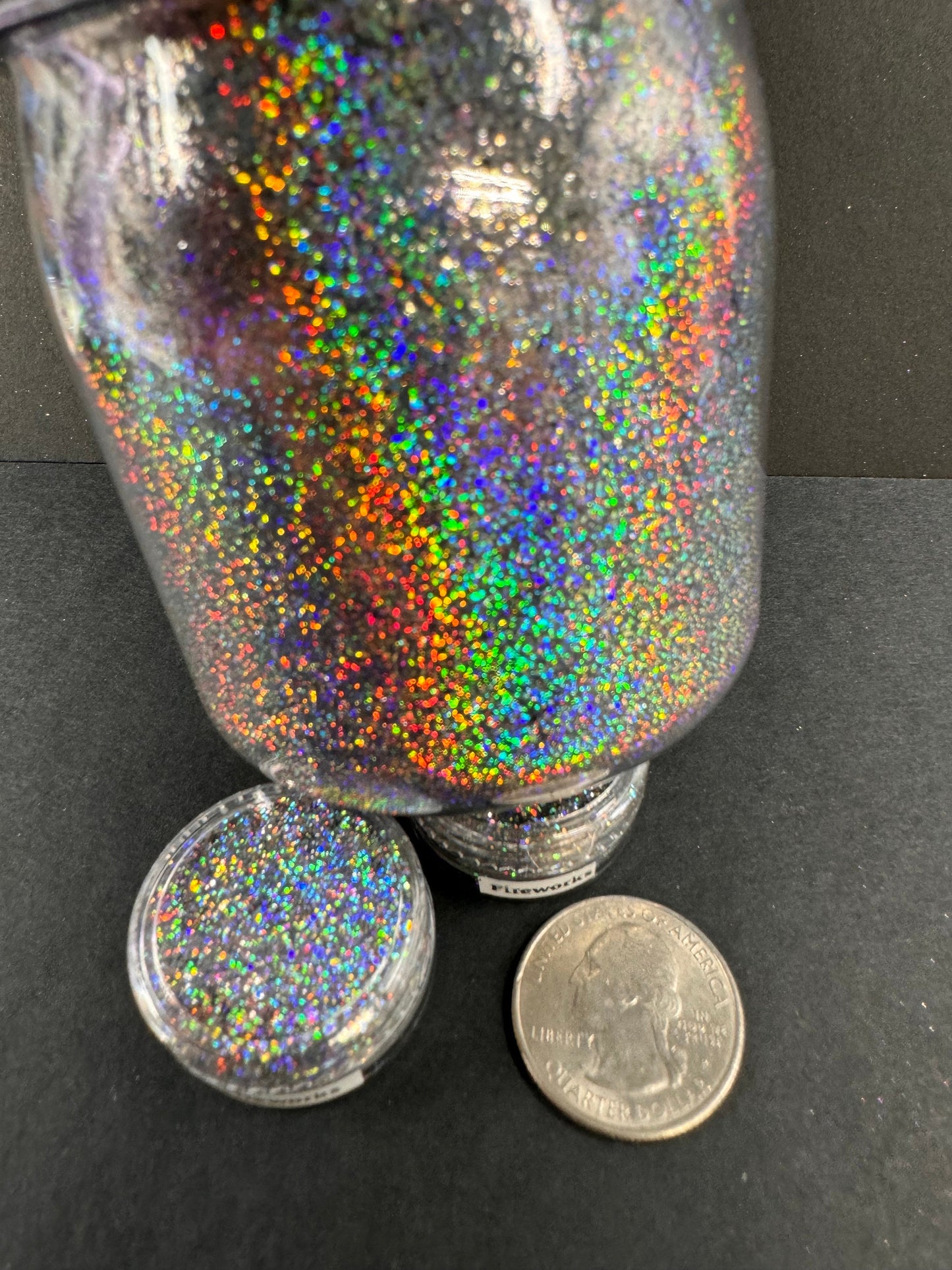 Fireworks PIGMENT is a Prismatic Explosion of Extreme Holographic micro-flake Intense Metallic Shimmer and Kaleidoscopic Sparkle