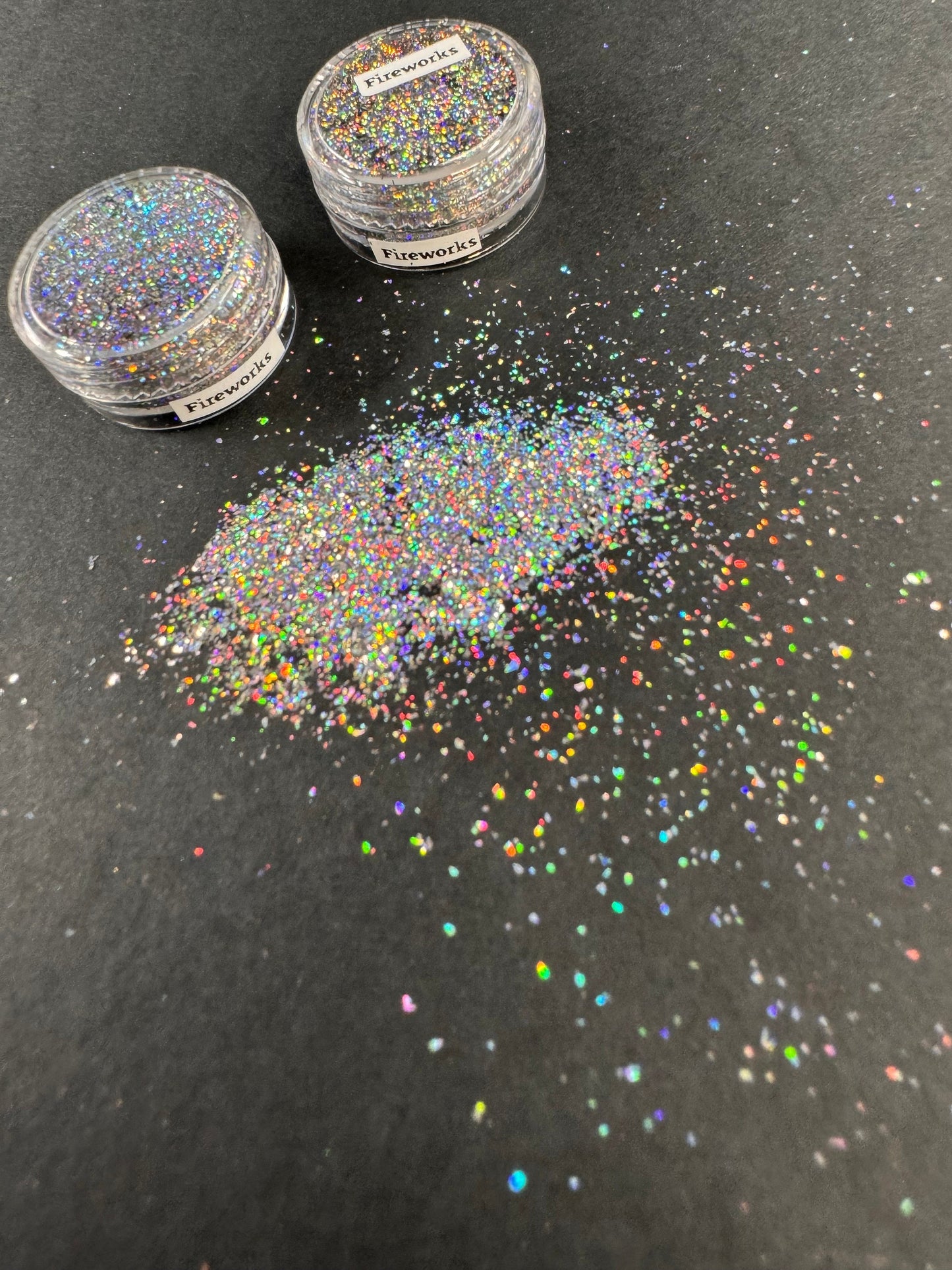 Fireworks PIGMENT is a Prismatic Explosion of Extreme Holographic micro-flake Intense Metallic Shimmer and Kaleidoscopic Sparkle